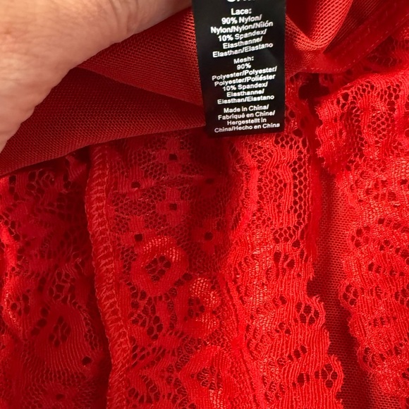 Dolled Up Red Lace Chemise - Picture 14 of 14